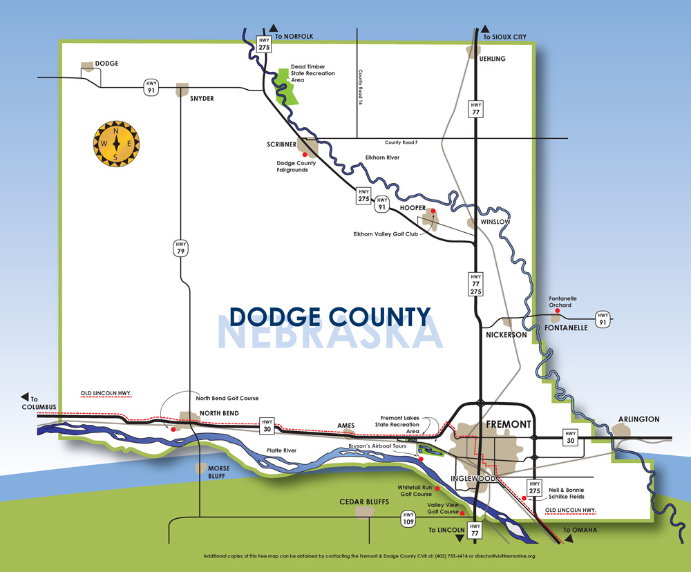 Map of Dodge County